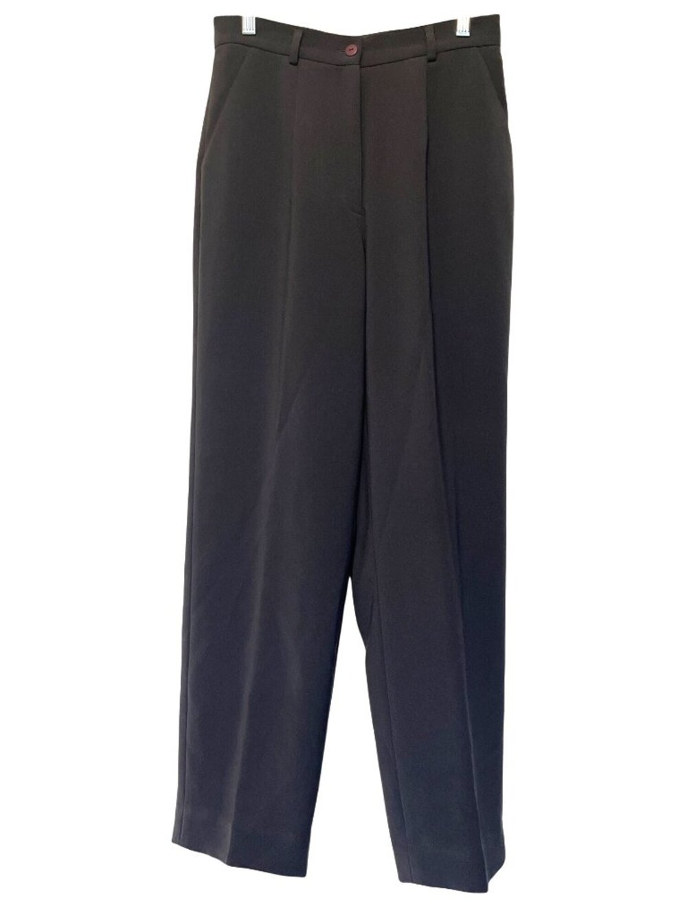 Donna Gray Womens Black Pleated Dress Pants Size 8 Polyester Button & Zip Close